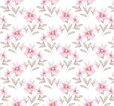 Binnenrolgordijn voor raam met roze bloemen