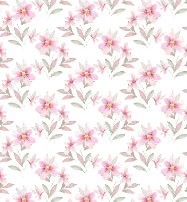 Binnenrolgordijn voor raam met roze bloemen