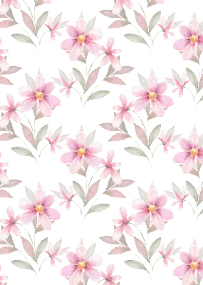 Binnenrolgordijn voor raam met roze bloemen