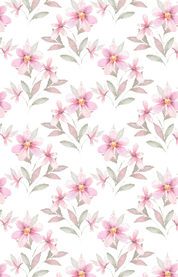 Binnenrolgordijn voor raam met roze bloemen