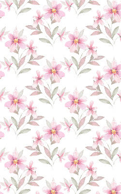 Binnenrolgordijn voor raam met roze bloemen