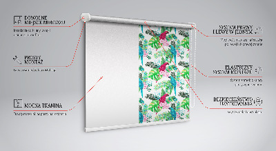 Stoffen rolgordijn met papegaaienprint