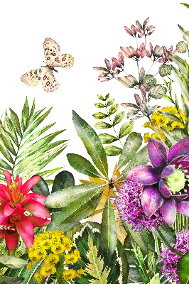 Rolgordijn voor balkondeur met bloemenmotief