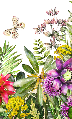 Rolgordijn voor balkondeur met bloemenmotief