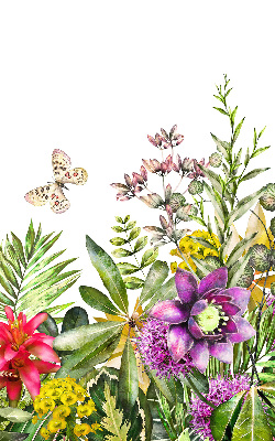 Rolgordijn voor balkondeur met bloemenmotief