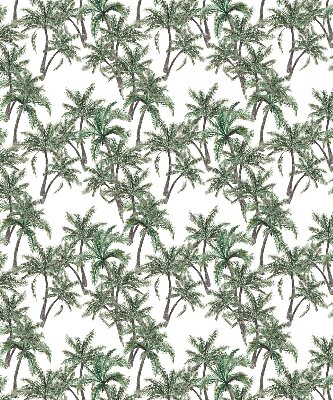 Binnenrolgordijn voor raam met palmbomenprint
