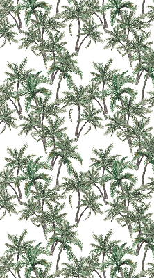 Binnenrolgordijn voor raam met palmbomenprint