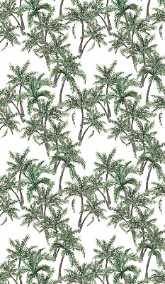 Binnenrolgordijn voor raam met palmbomenprint