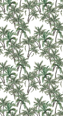 Binnenrolgordijn voor raam met palmbomenprint