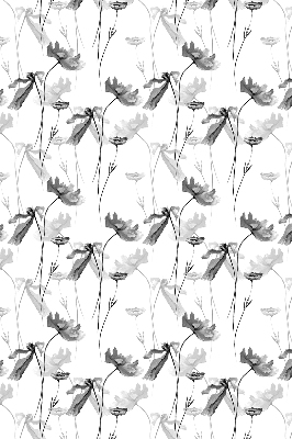 Rolgordijn voor raam met getekende bloemen