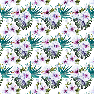 Rolgordijn voor raam met bloemenprint