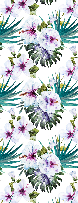 Rolgordijn voor raam met bloemenprint