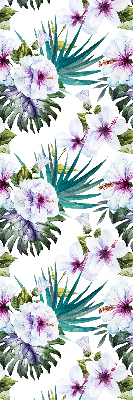 Rolgordijn voor raam met bloemenprint