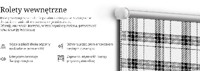 Binnengordijn in grijs tartan