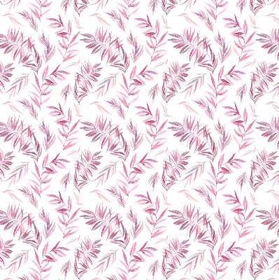Binnenrolgordijn voor raam met roze bladeren