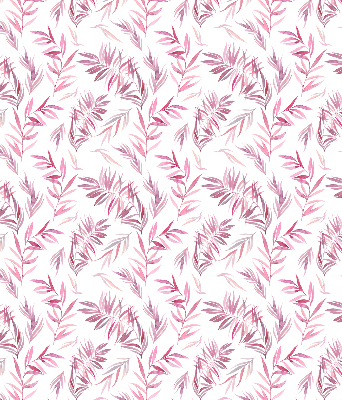 Binnenrolgordijn voor raam met roze bladeren