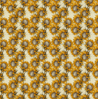 Stoffen rolgordijn zonnebloem