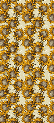 Stoffen rolgordijn zonnebloem