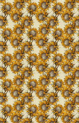 Stoffen rolgordijn zonnebloem