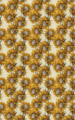 Stoffen rolgordijn zonnebloem