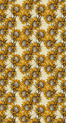 Stoffen rolgordijn zonnebloem