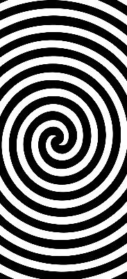 Rolgordijn voor balkondeur in hypnotiserende cirkelprint