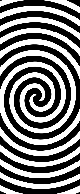 Rolgordijn voor balkondeur in hypnotiserende cirkelprint