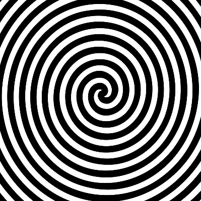 Rolgordijn voor balkondeur in hypnotiserende cirkelprint