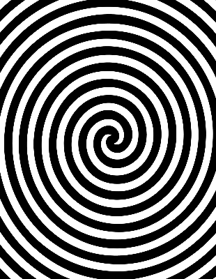Rolgordijn voor balkondeur in hypnotiserende cirkelprint