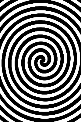 Rolgordijn voor balkondeur in hypnotiserende cirkelprint