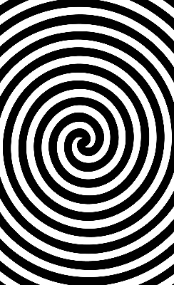 Rolgordijn voor balkondeur in hypnotiserende cirkelprint