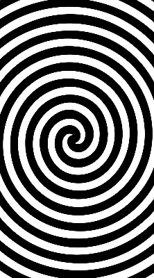 Rolgordijn voor balkondeur in hypnotiserende cirkelprint