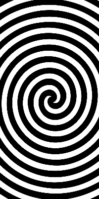 Rolgordijn voor balkondeur in hypnotiserende cirkelprint