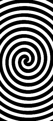 Rolgordijn voor balkondeur in hypnotiserende cirkelprint