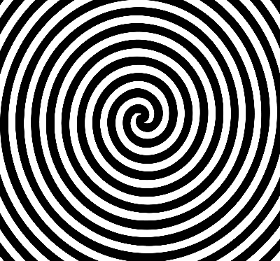Rolgordijn voor balkondeur in hypnotiserende cirkelprint