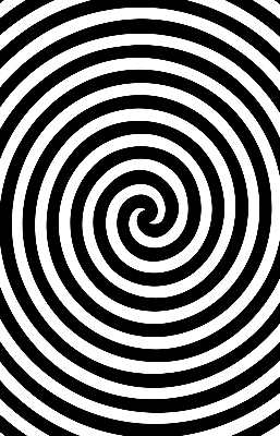 Rolgordijn voor balkondeur in hypnotiserende cirkelprint