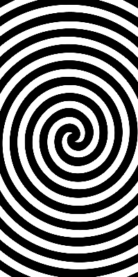Rolgordijn voor balkondeur in hypnotiserende cirkelprint