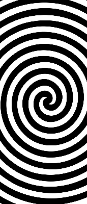 Rolgordijn voor balkondeur in hypnotiserende cirkelprint