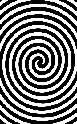 Rolgordijn voor balkondeur in hypnotiserende cirkelprint