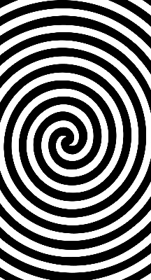 Rolgordijn voor balkondeur in hypnotiserende cirkelprint