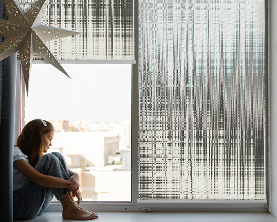 Stoffen rolgordijn met spiegelabstractie