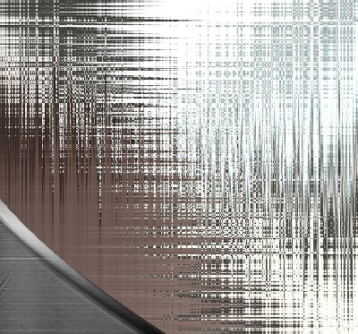 Stoffen rolgordijn met spiegelabstractie