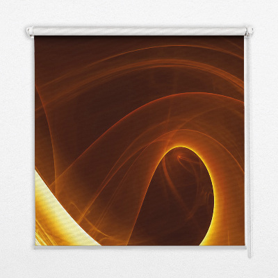 Rolgordijn voor balkondeur in oranje abstract design