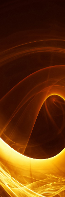 Rolgordijn voor balkondeur in oranje abstract design