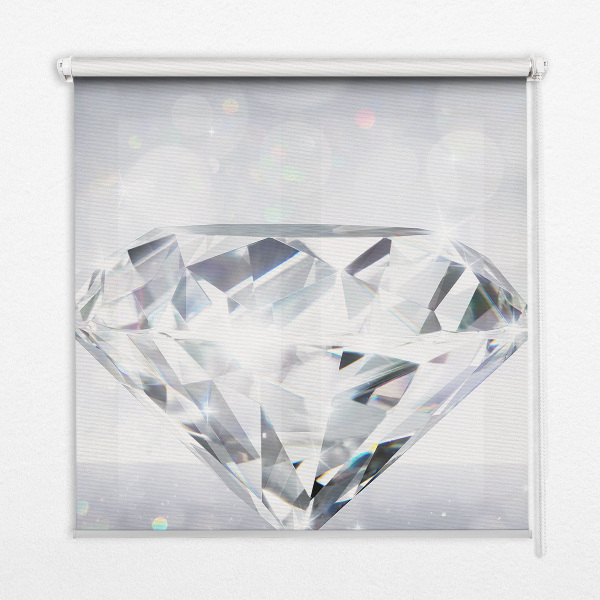 Stoffen rolgordijn met diamanten print