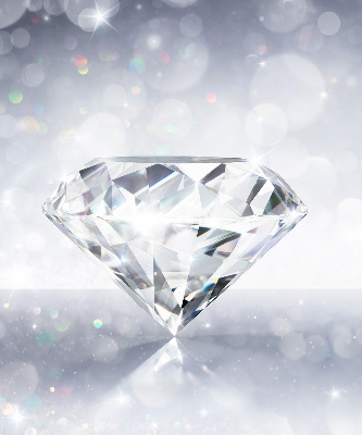 Stoffen rolgordijn met diamanten print