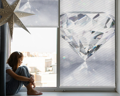 Stoffen rolgordijn met diamanten print