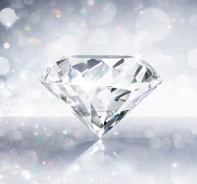 Stoffen rolgordijn met diamanten print