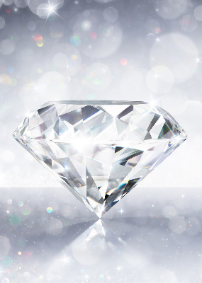 Stoffen rolgordijn met diamanten print