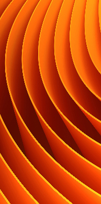 Binnengordijn in oranje abstracte uitvoering